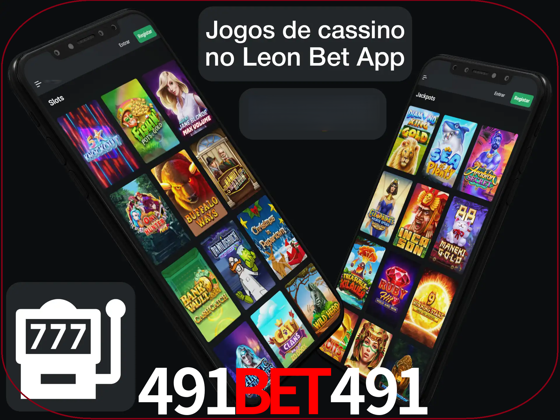 Escolha quais jogos de cassino jogar no app.