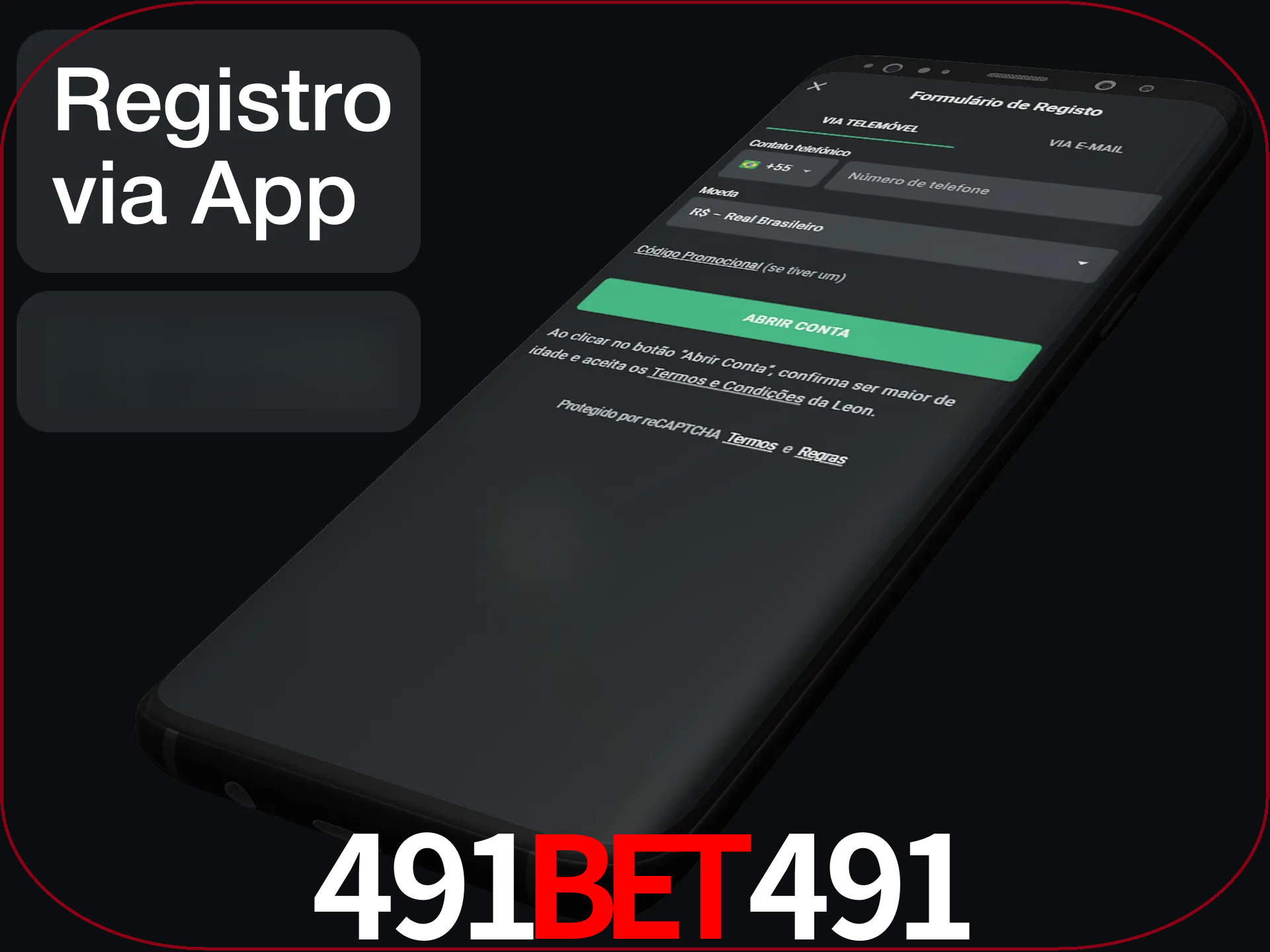 Registre-se quiclly em LeonBet usando o aplicativo.